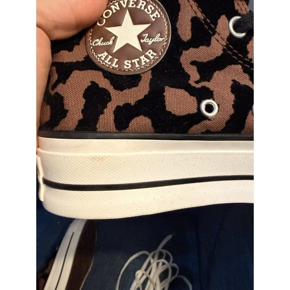 New Converse Chuck Taylor All Lift‎ Platform Leopard Remix A12351C Sz 7 WOB/Tags